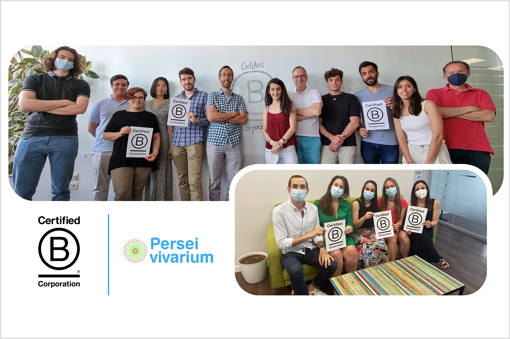 Our company, Persei vivarium, has obtained B-Corp certification, meeting the highest standards of social commitment